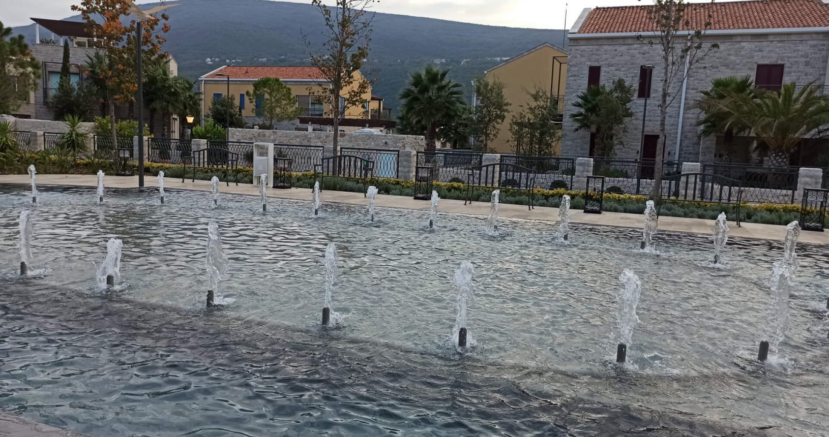 Fountains in Hillside park Portonovi