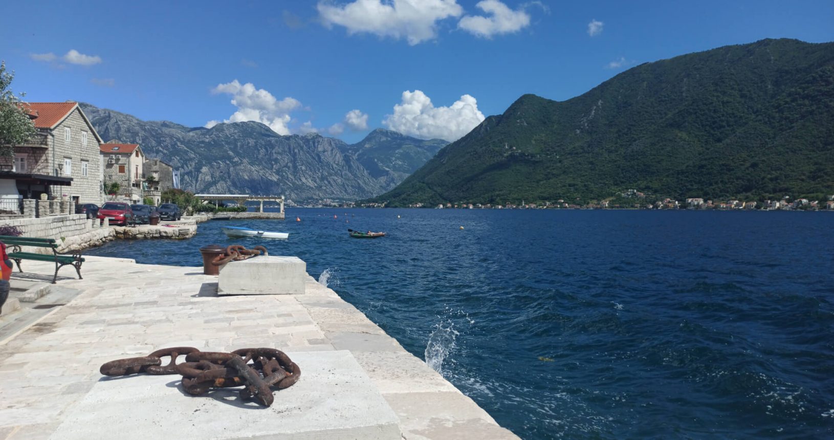 Pier and benches Perast