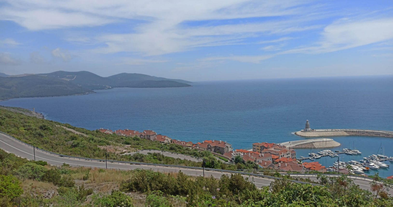 The view to Lustica Bay from the top