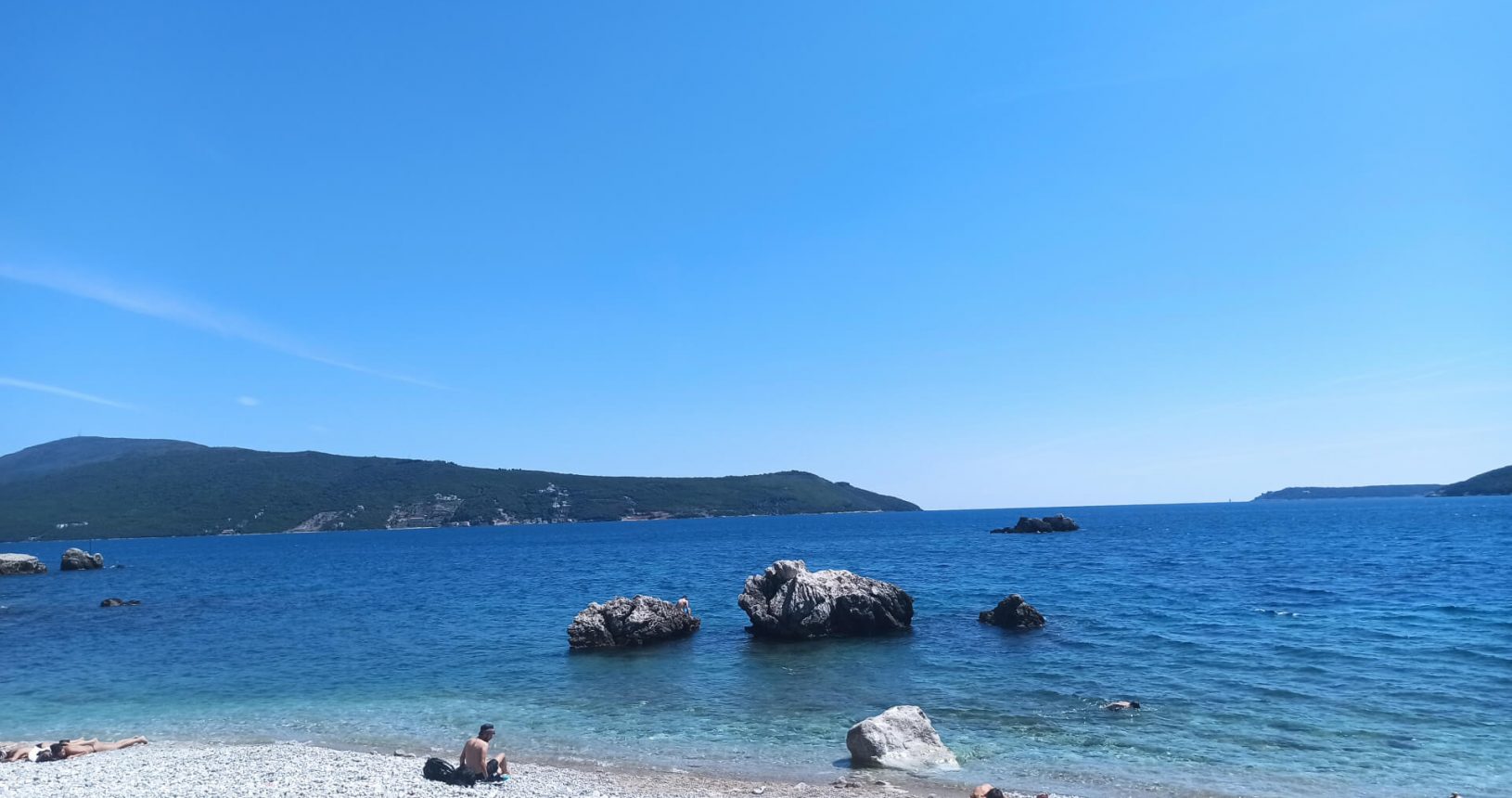 Herceg Novi Beach at the end of may