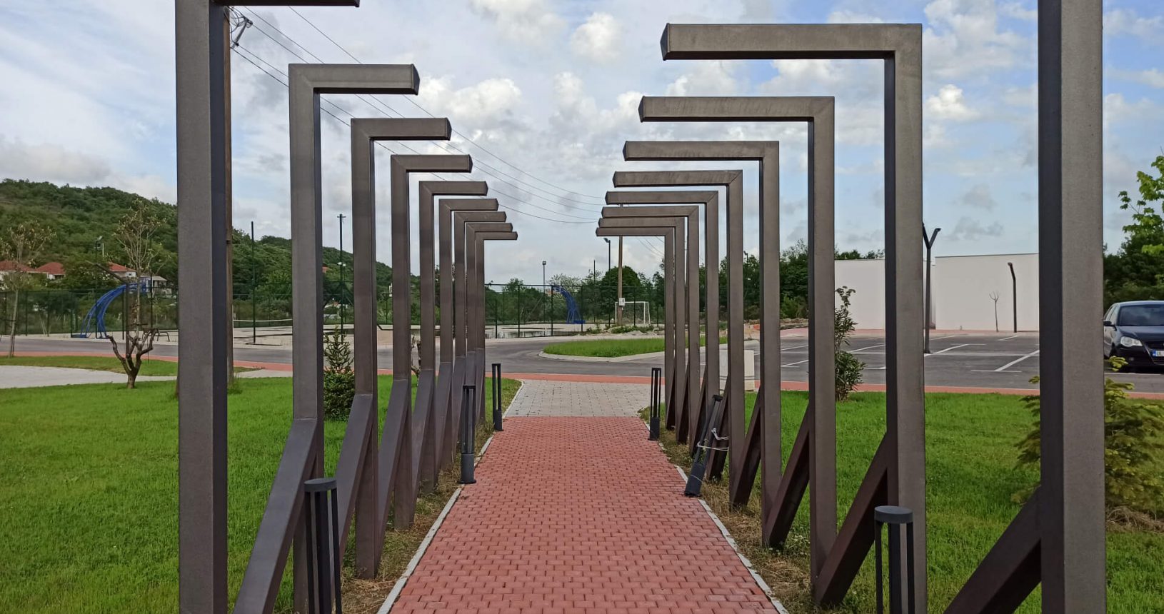 Interesting installation at Hajdari Family Public Park