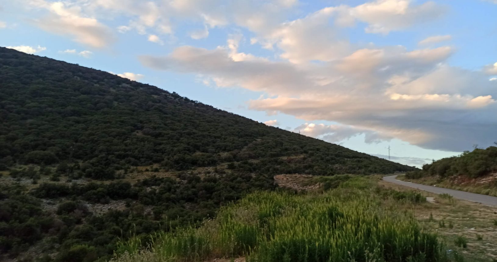 Beautiful hills and road at Valdanos Viewpoint
