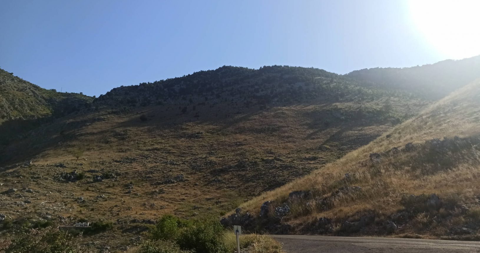 Brown mountain hills. Viewpoint Donji Murici