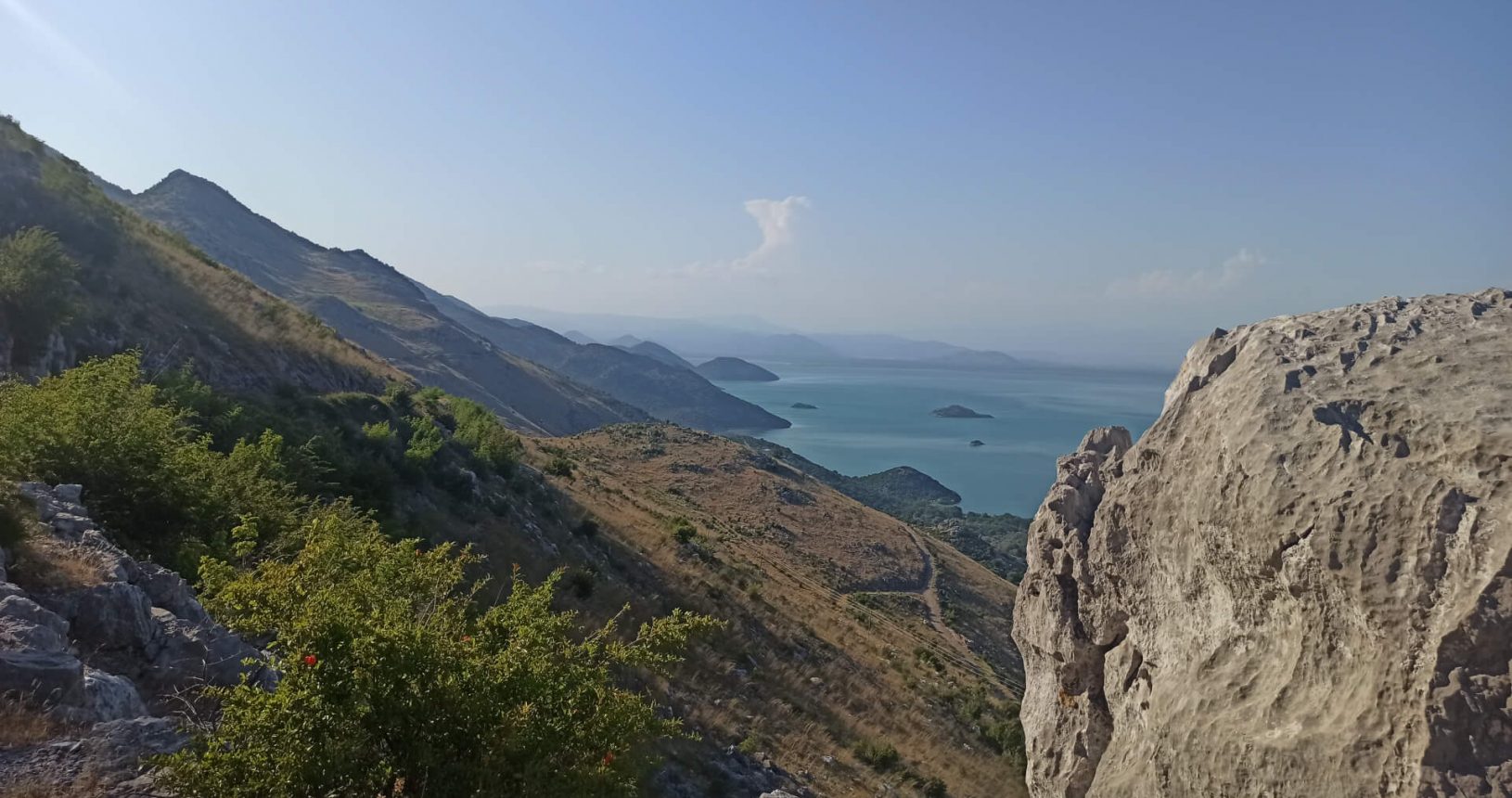 From behind the stone. Skadar lake
