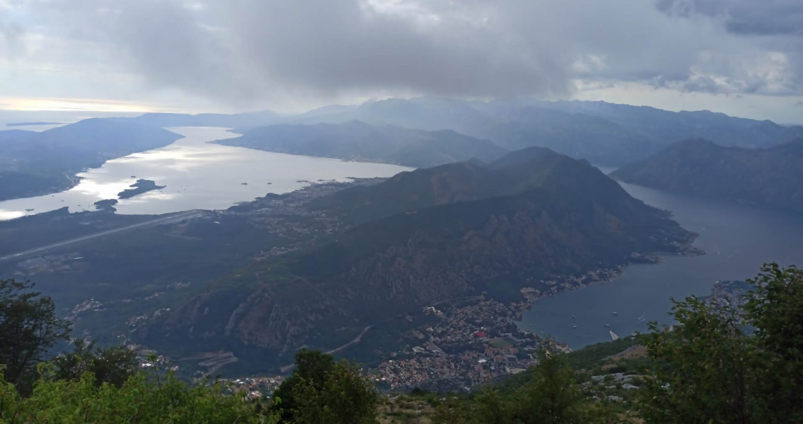 View point for Kotor and Tivat Bay breathtaking view