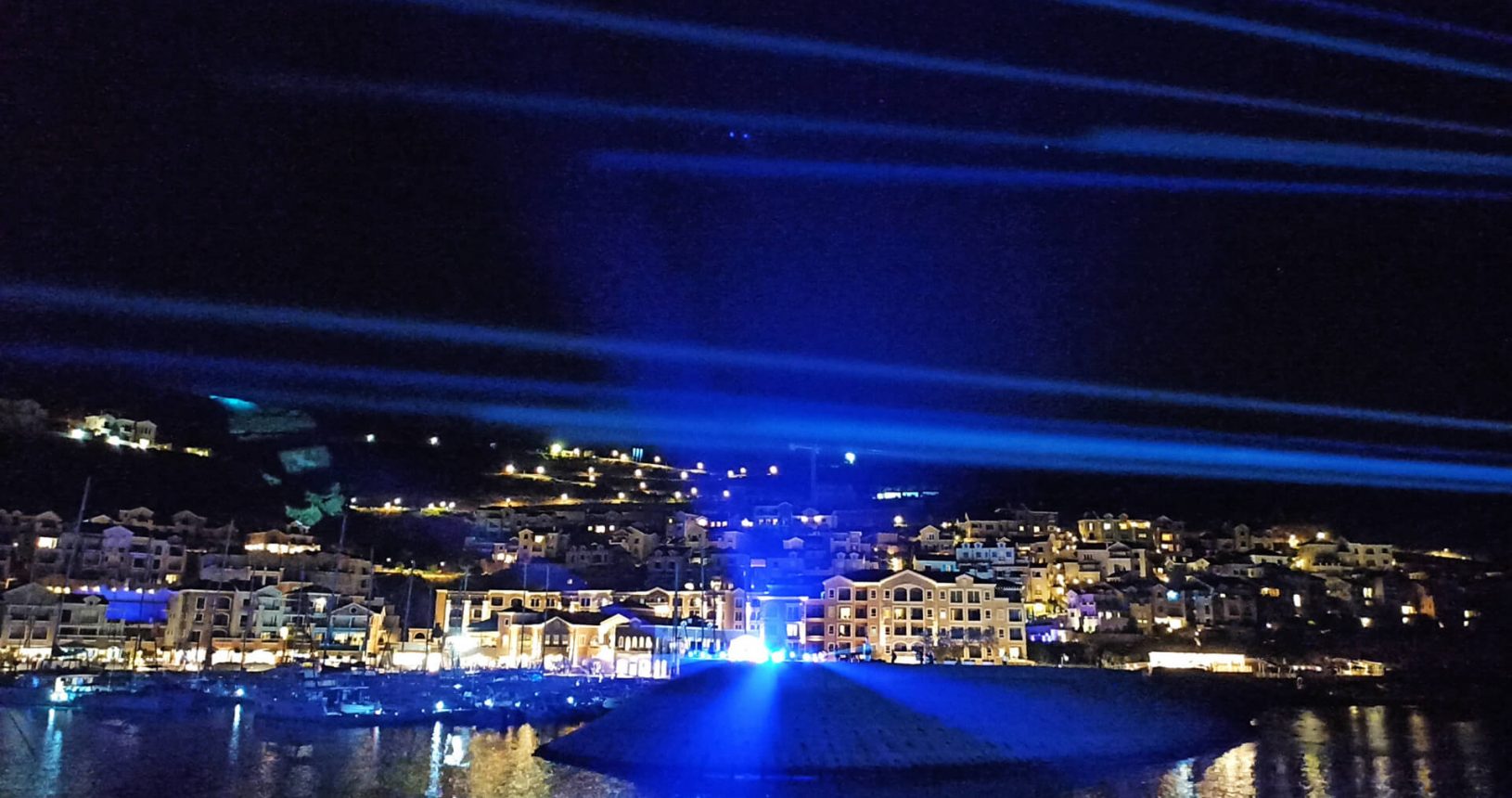 Lightware light show over Lustica bay