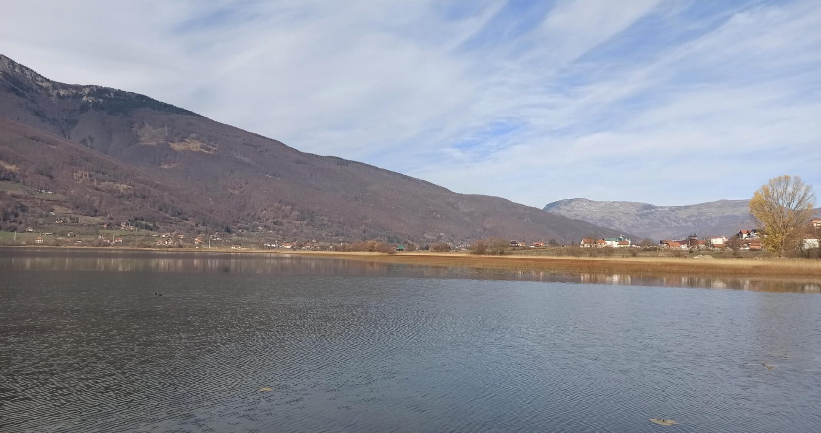 Plav lake in brawn colours in November