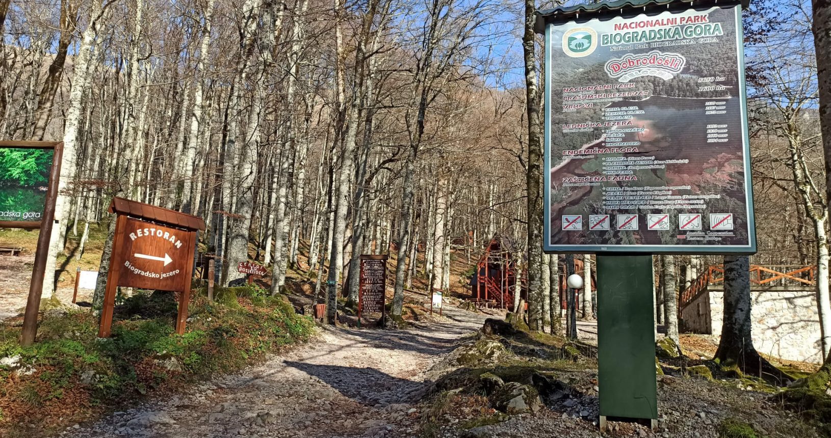National Park Biogradska Gora sign