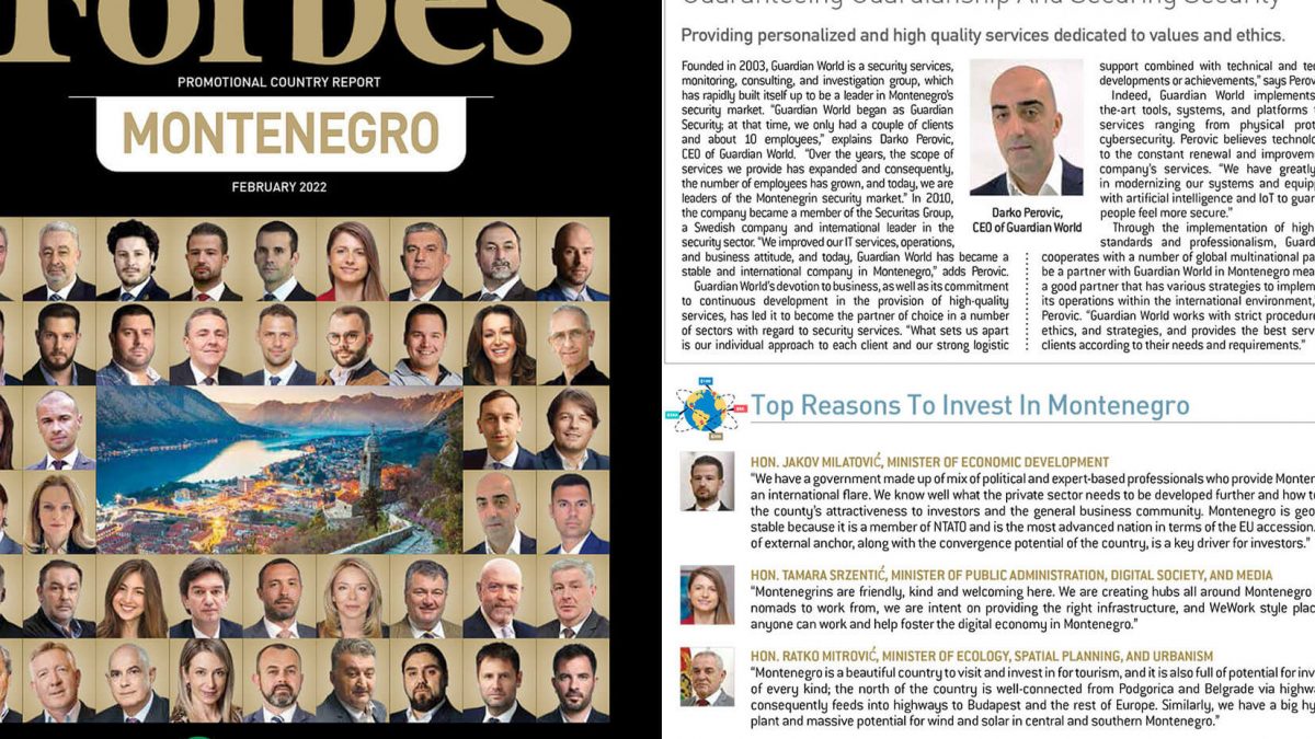 Forbes Middle East Issued Special Promotional Report About Montenegro e1659828711736