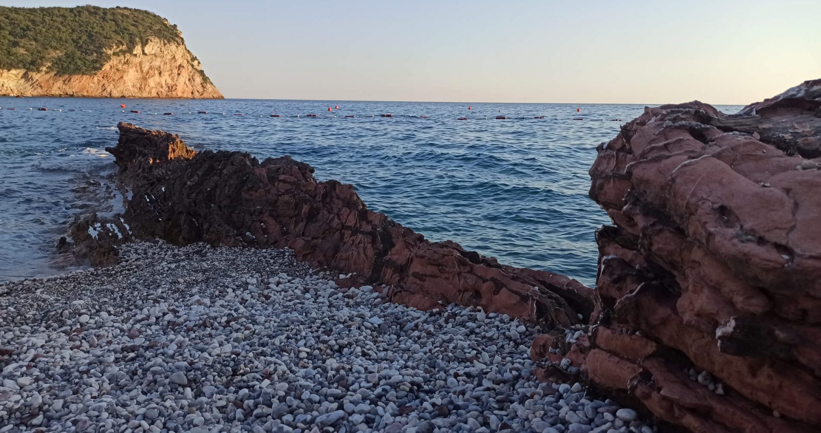 Beautiful pebbles at Crvena Glavica Beach