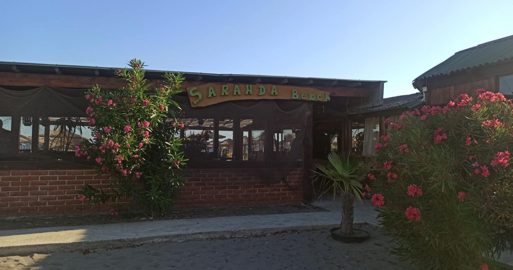 As Saranda Beach bar entrance
