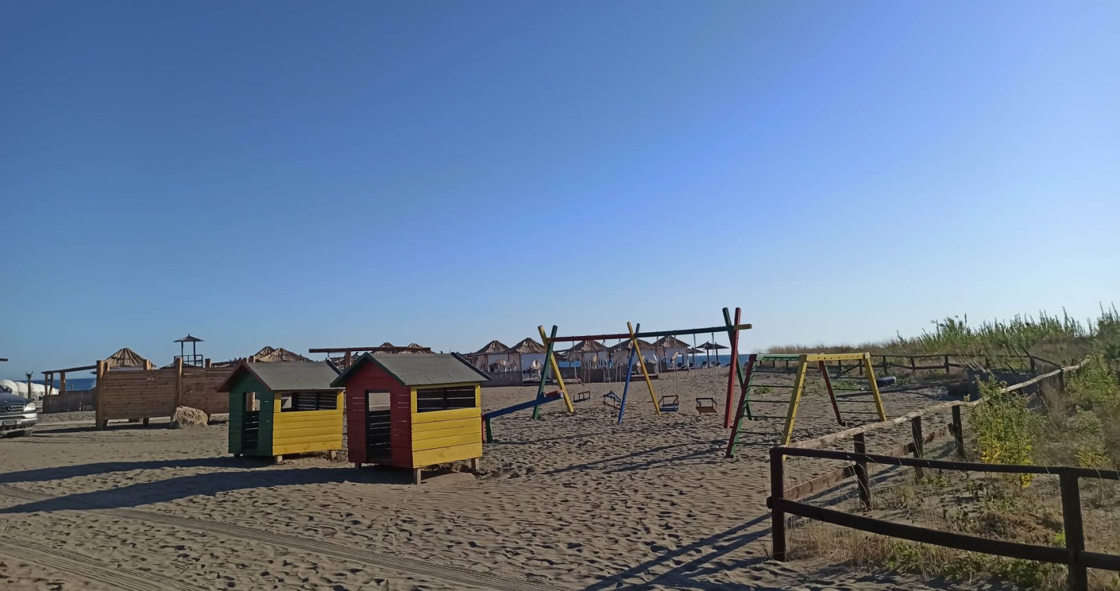 Big playground area at Europa Beach