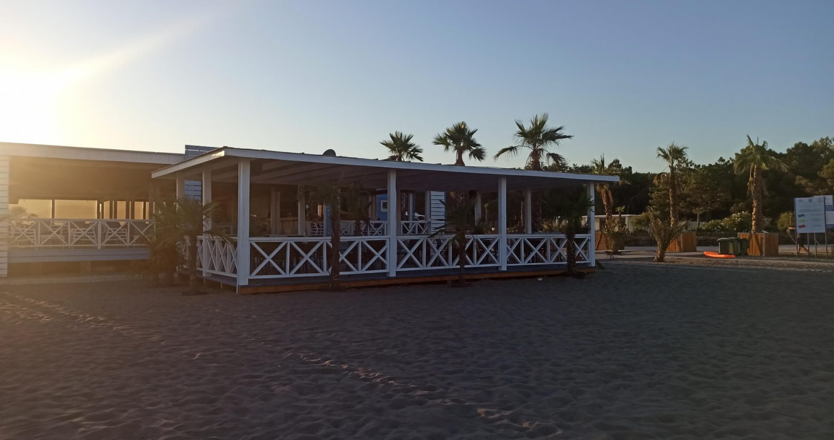 The building of beach bar at Hills Beach