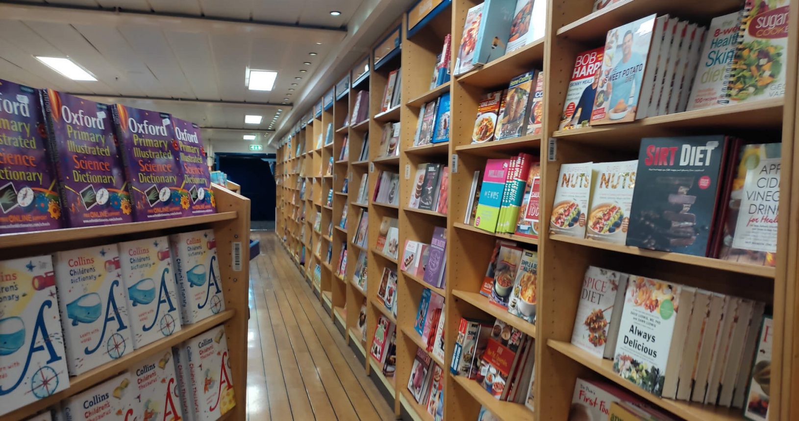 Different sections at Logos Hope book fair