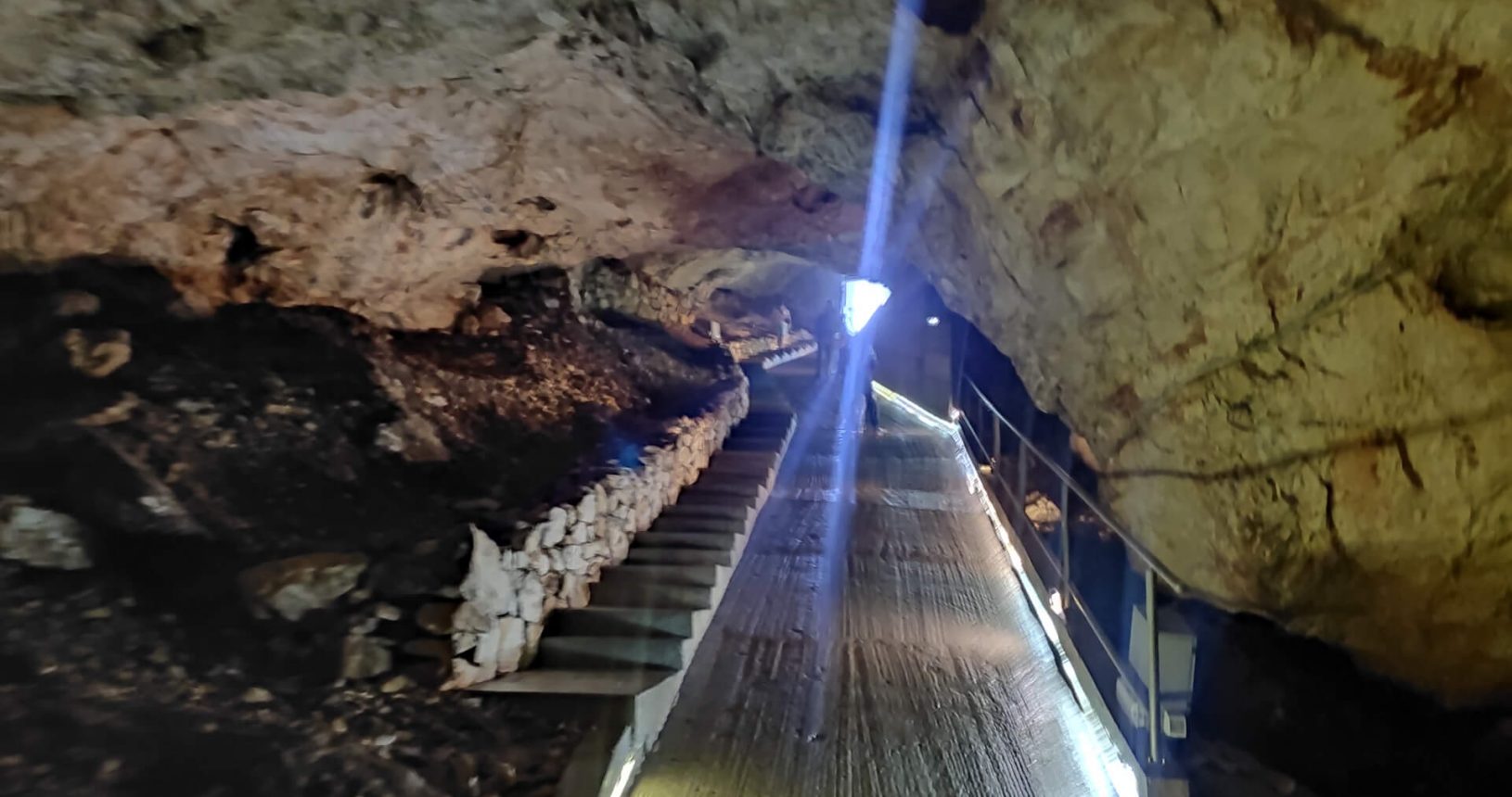 Hiking trail within Lipa Cave