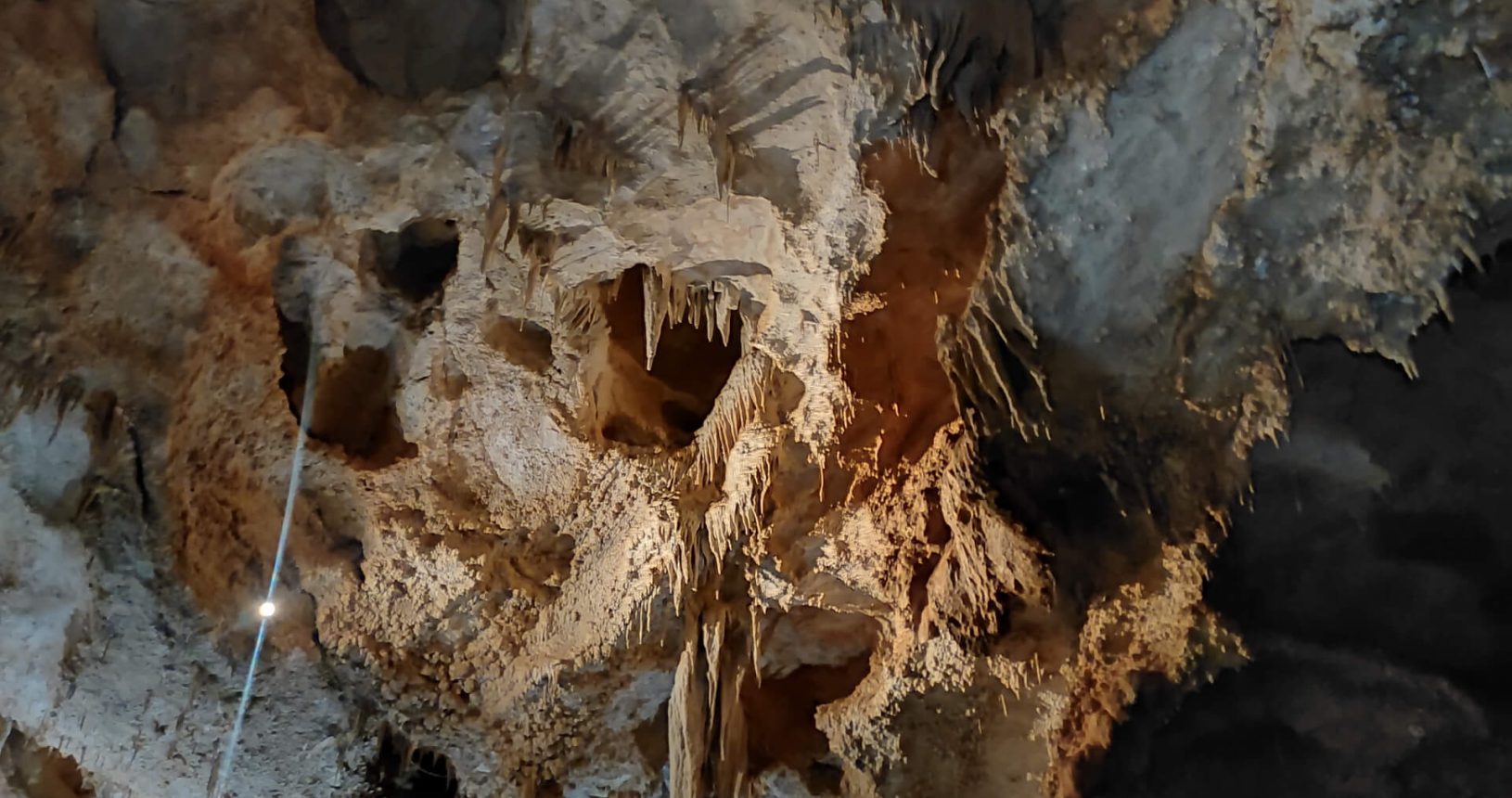 Looks like a face in the wall in Lipa Cave