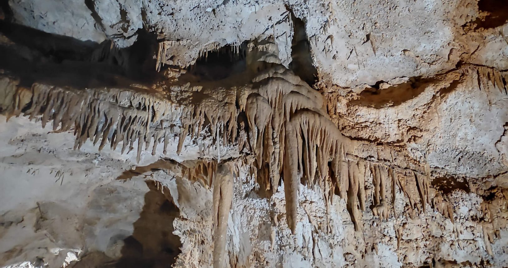Natural stalactites in Lipa Cave