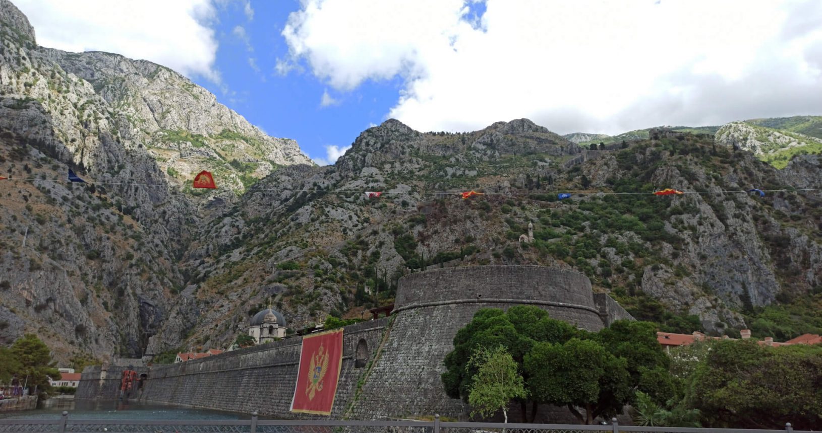 Old Town of Kotor and the road to the fortress