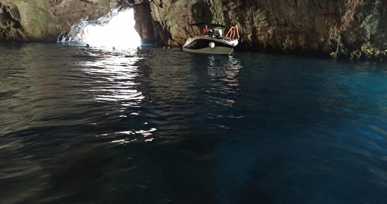 Swimming in a Blue Cave