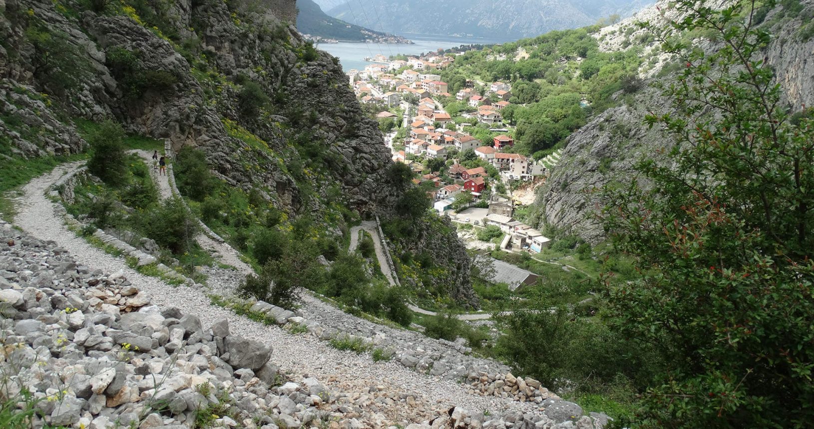 Winding road to Kotor Fortress