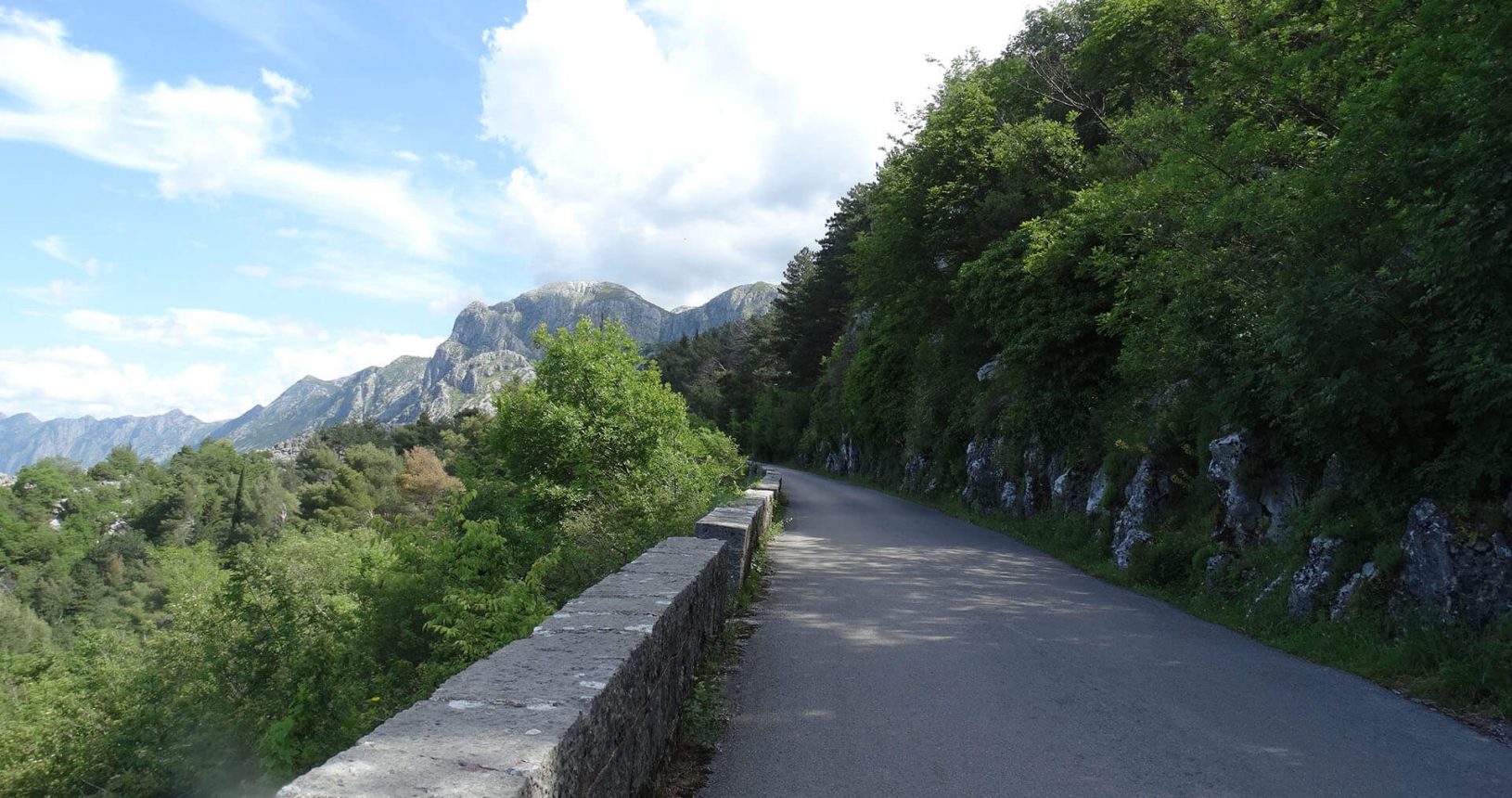The road to Lovcen national park