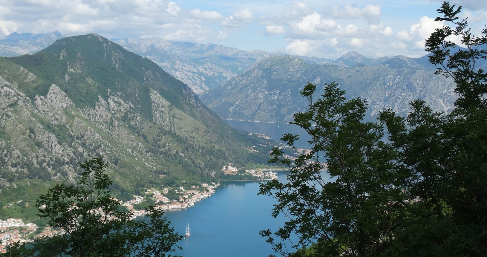 The view to the Bay of Kotor from the road to Lovcen