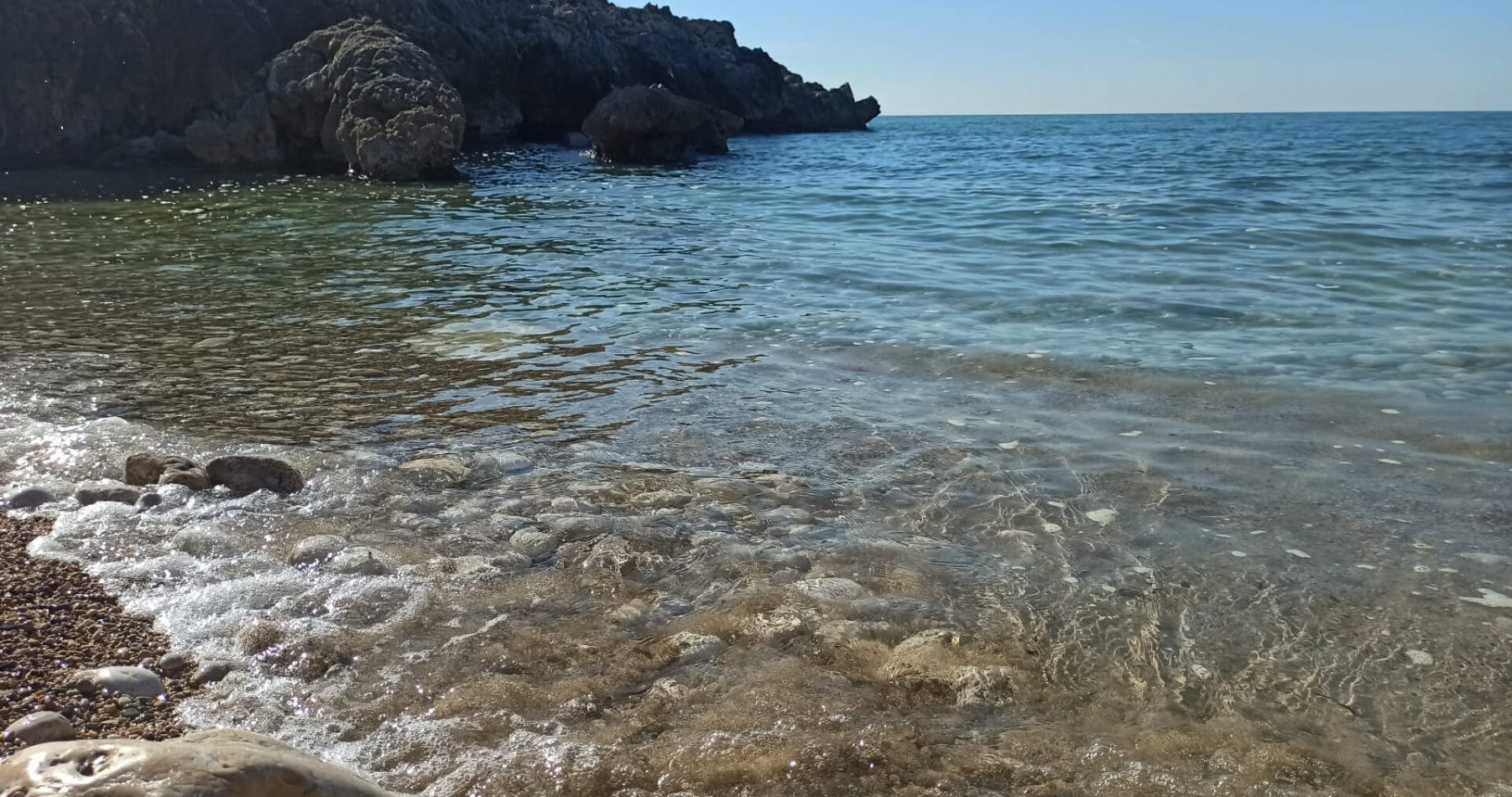 Transparent water and beautiful sea. Utjeha small beach