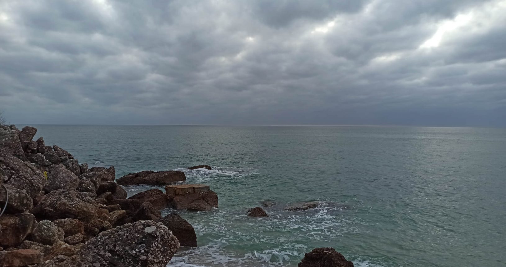 Amazing stones sea and beautiful sky at Drobni Pijesak beach