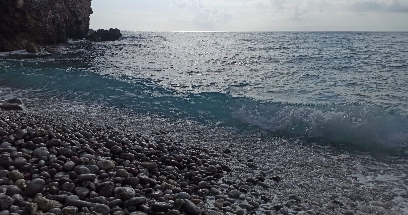 Amazing transparent blue water at FKK Sutomore Beach