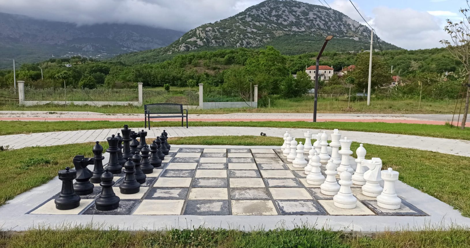 Big chess in Hajdari Family Public Park