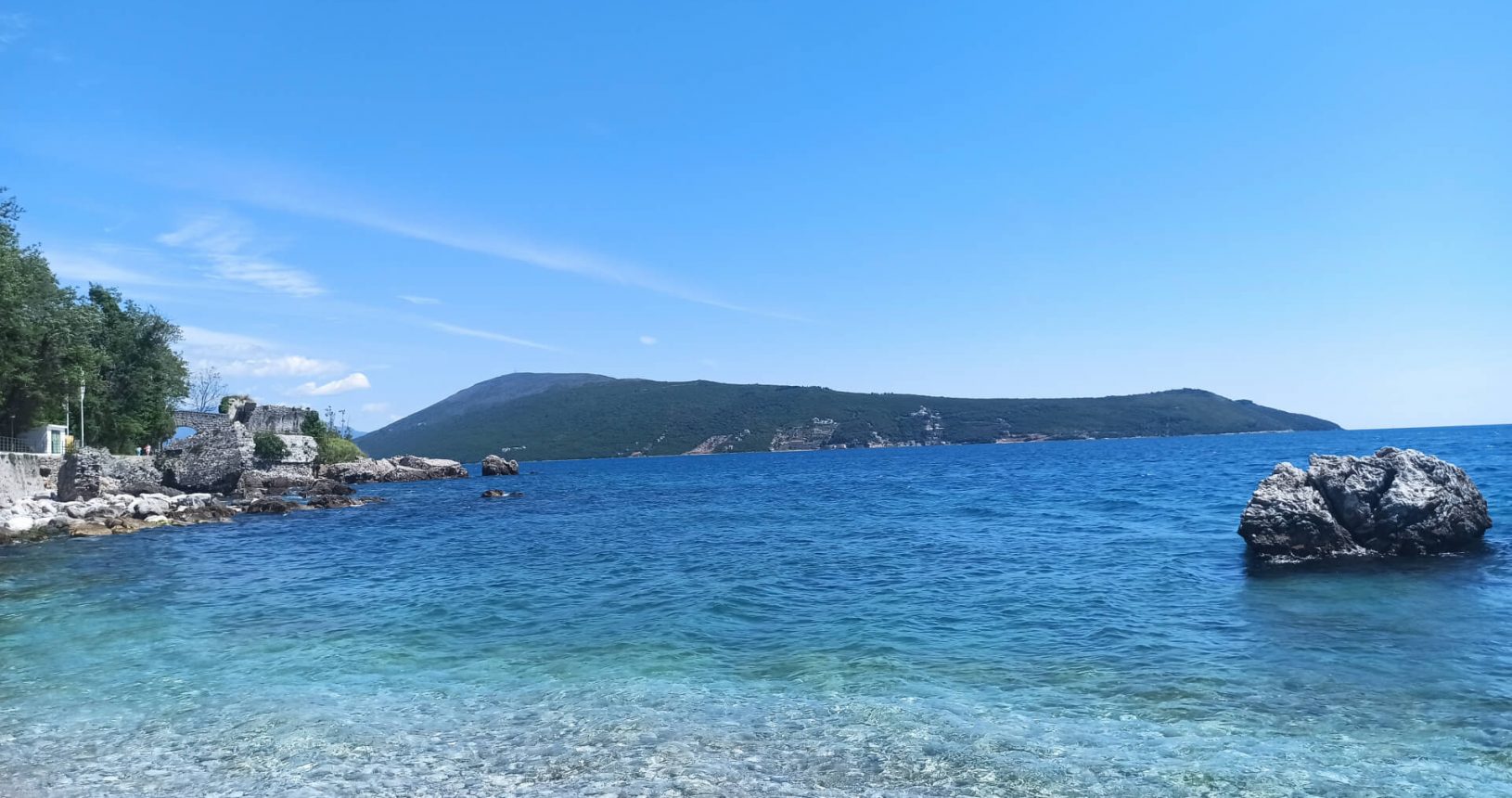 Coastline view from Herceg Novi Beach