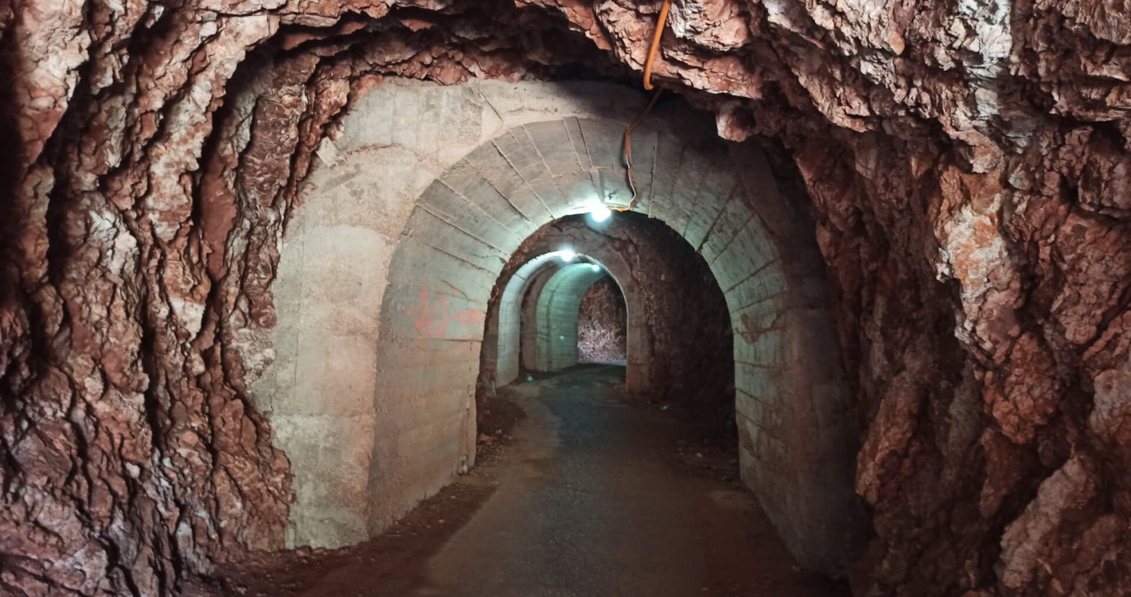 In the tunnel of Walking Trail Petrovac Rezevici