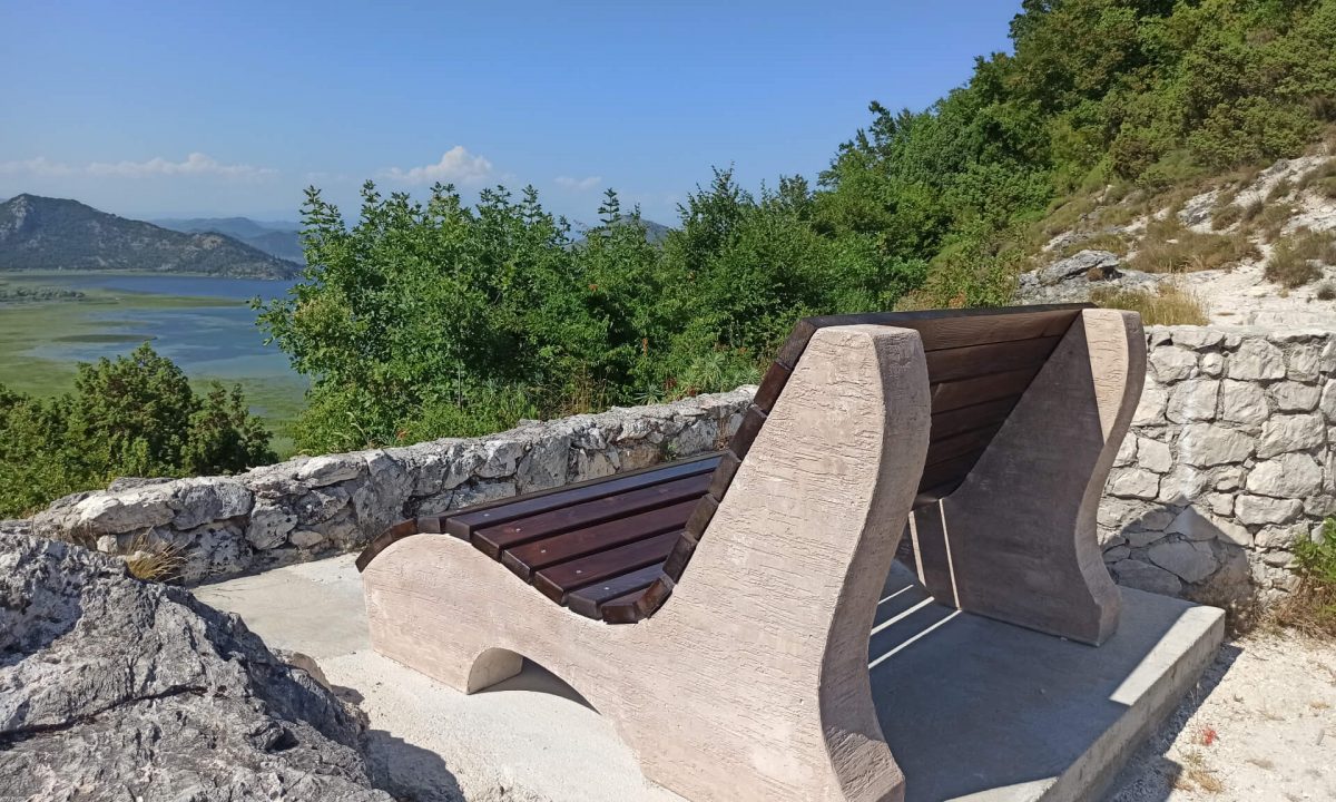 Watching Skadar lake from Viewpoint Godinje