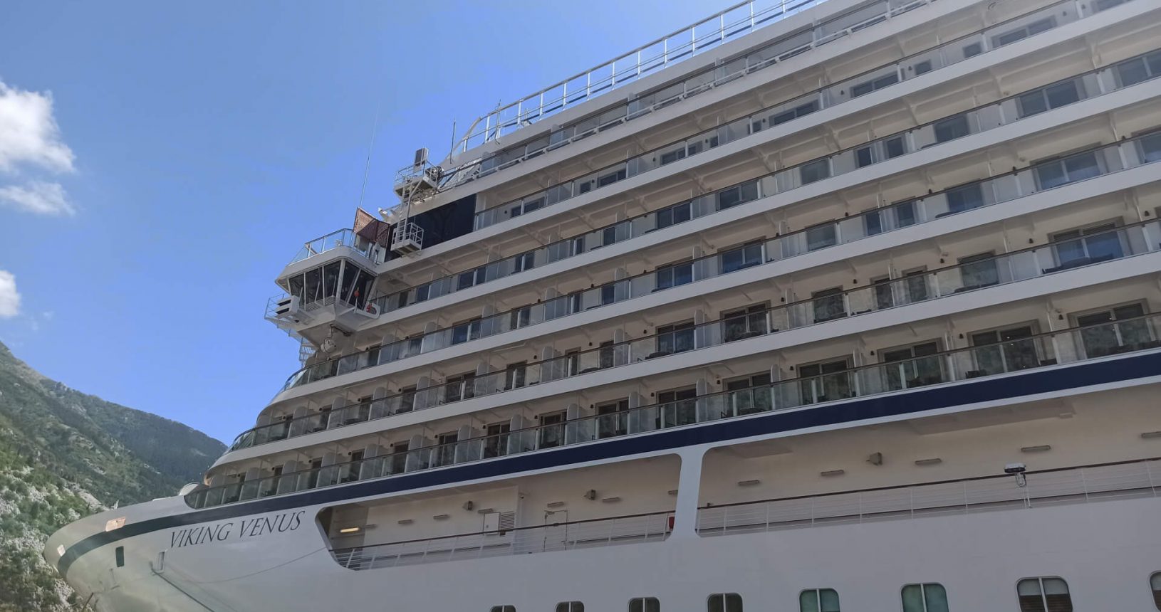 First cruise ship in Kotor this year from close