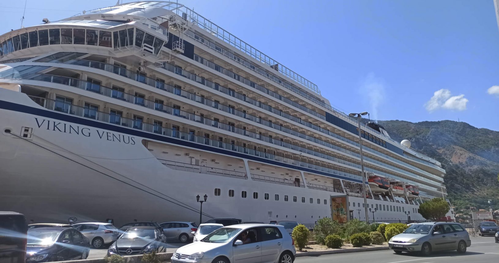 Huge cruise ship in the port of Kotor 1626535176762