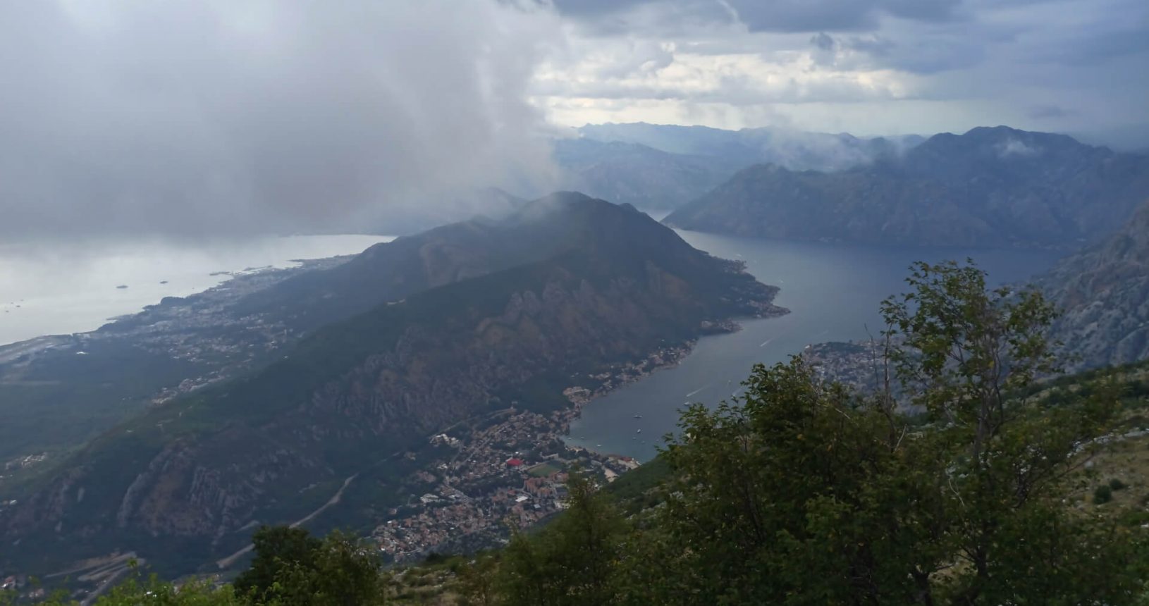 Moving skies at View point for Kotor and Tivat Bay