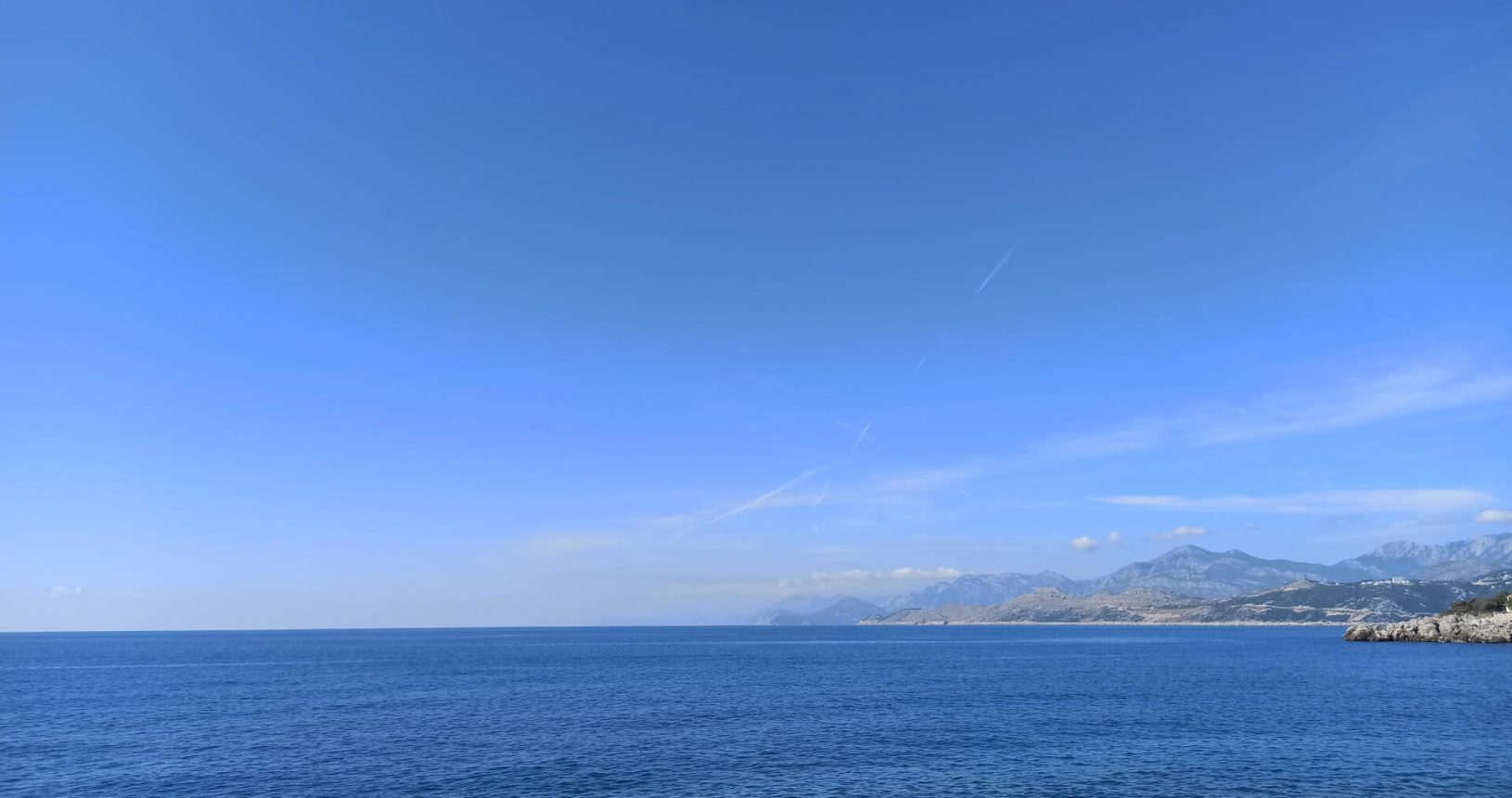 Hladna Uvala blue sky and sea landscape view