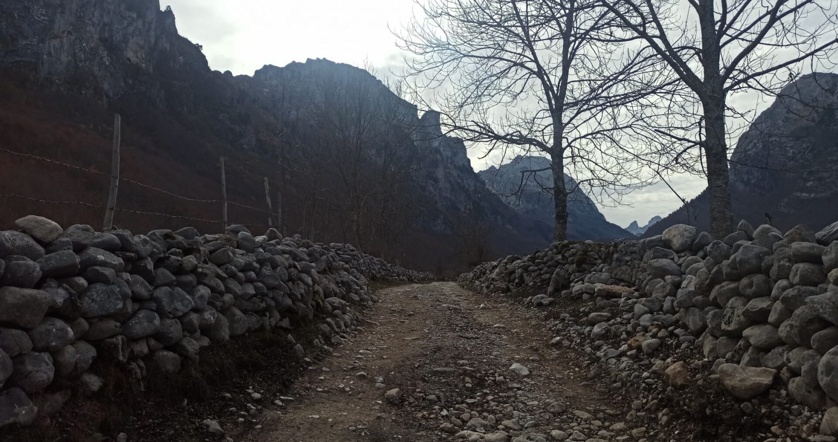 Stony road to the national park Prokletije