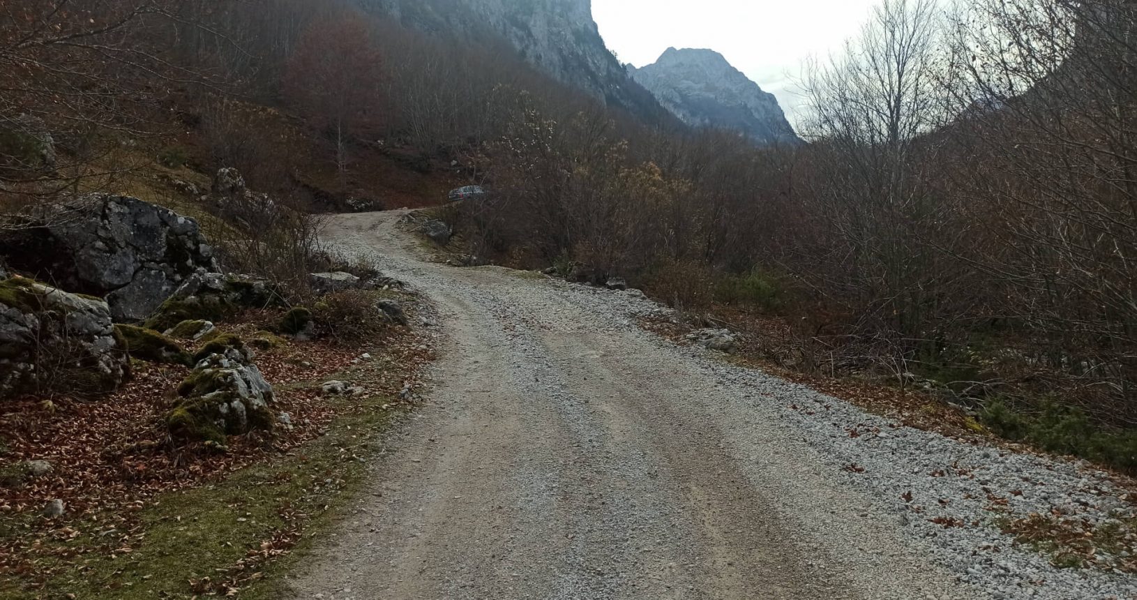 Winding road in the national park Prokletije