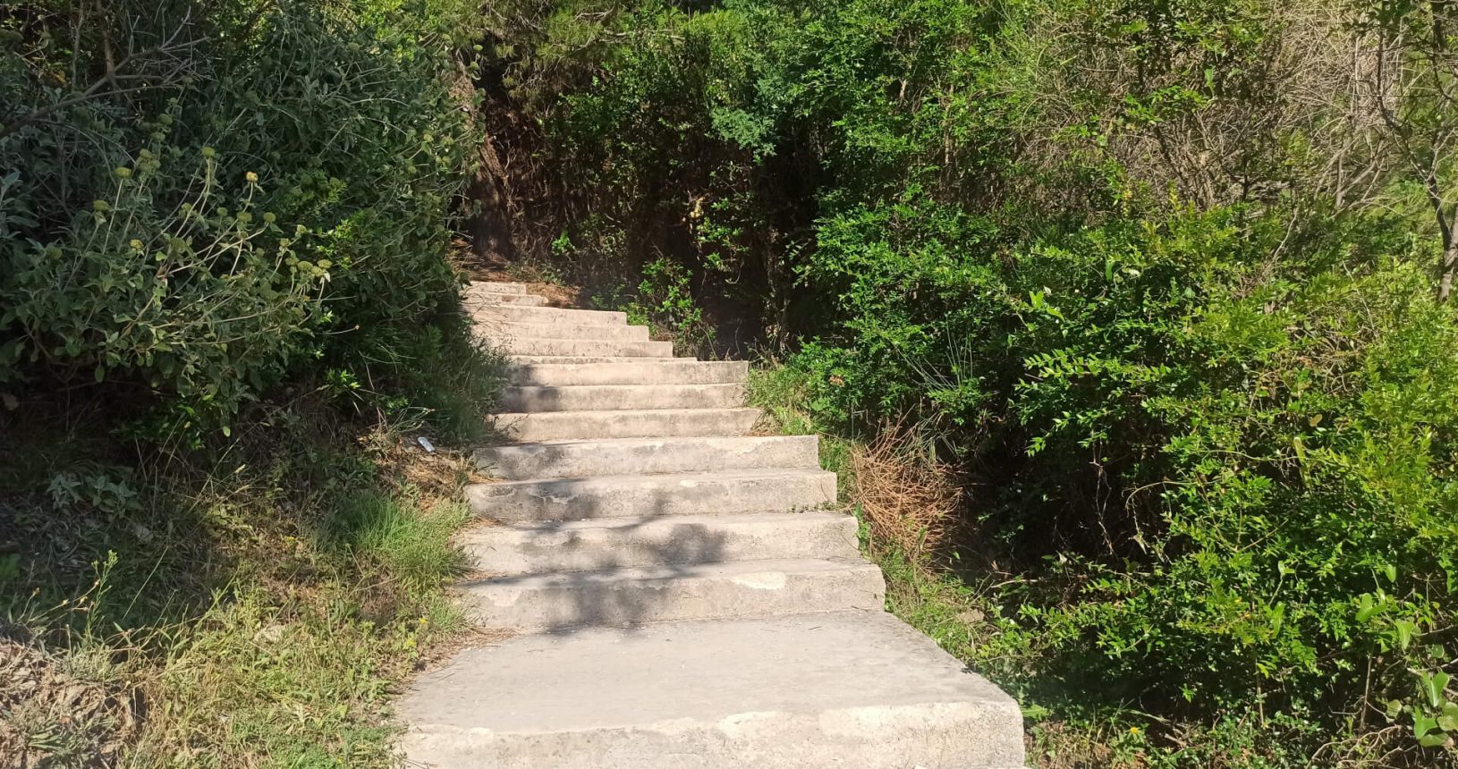 Concrete stairs at Strbina Beach