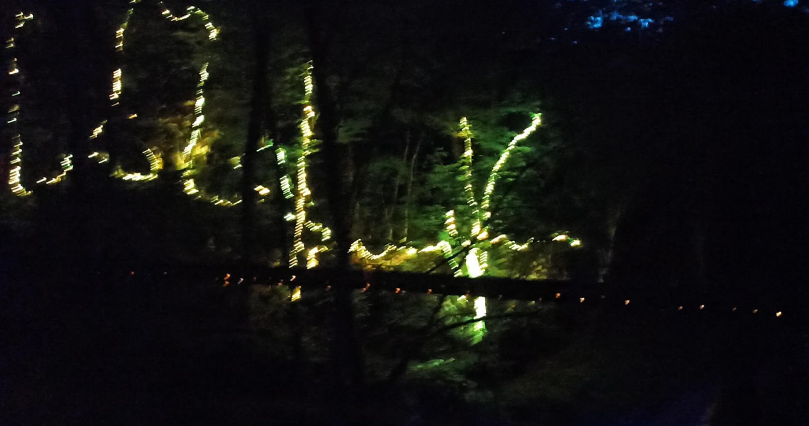 Night lights at Lightland park
