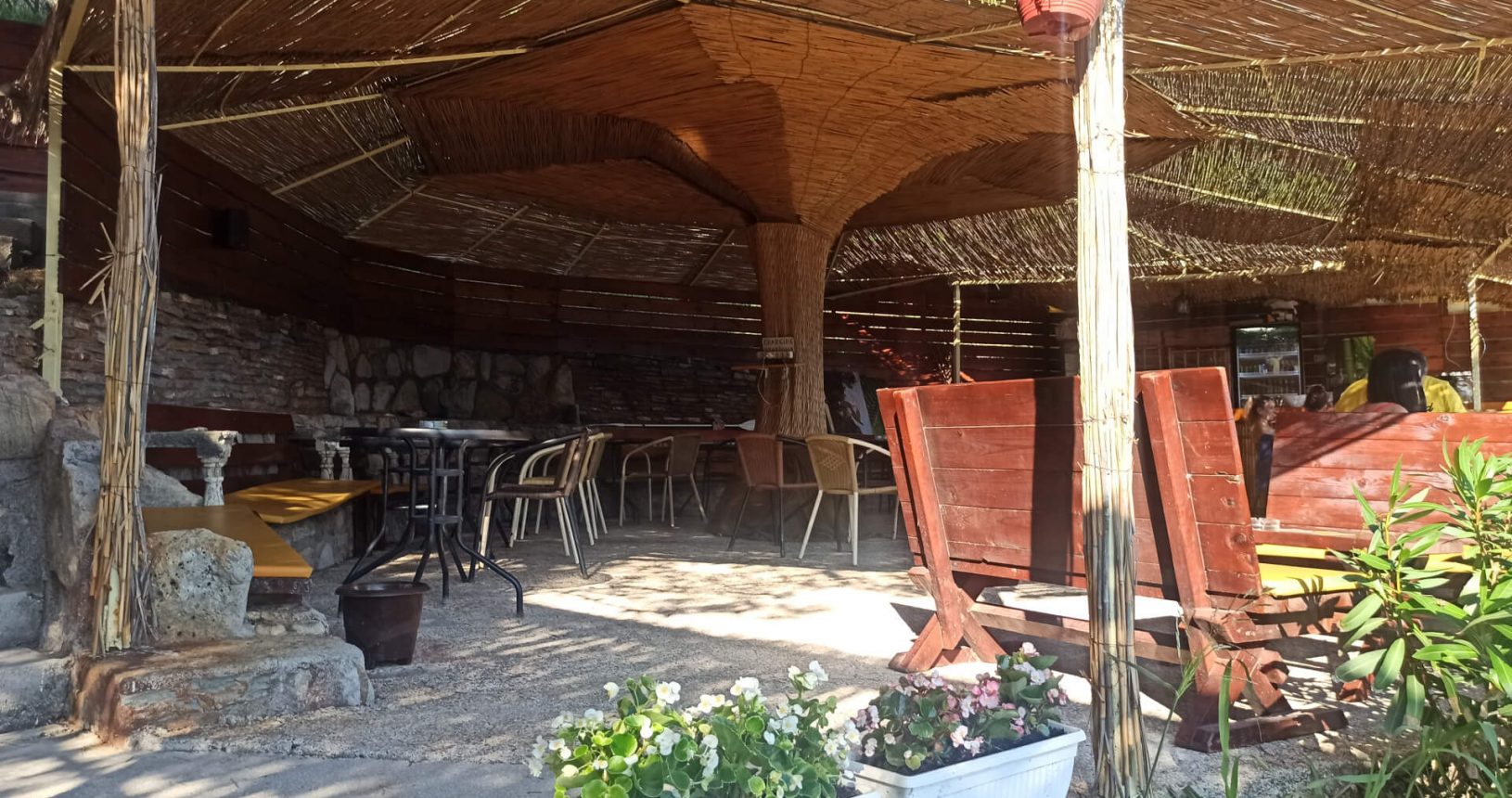 Other side of cozy bar at Strbina Beach
