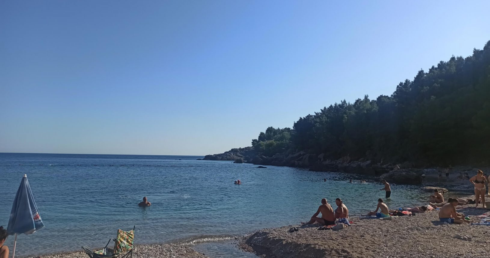Two sizes of the sea at Strbina Beach