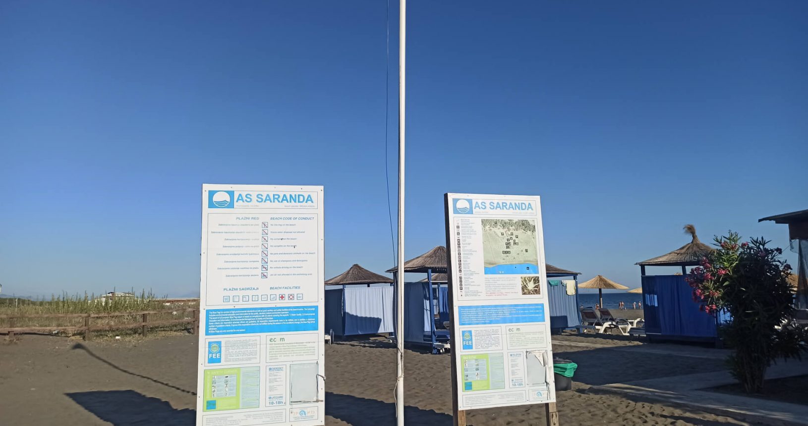 As Saranda Beach signs