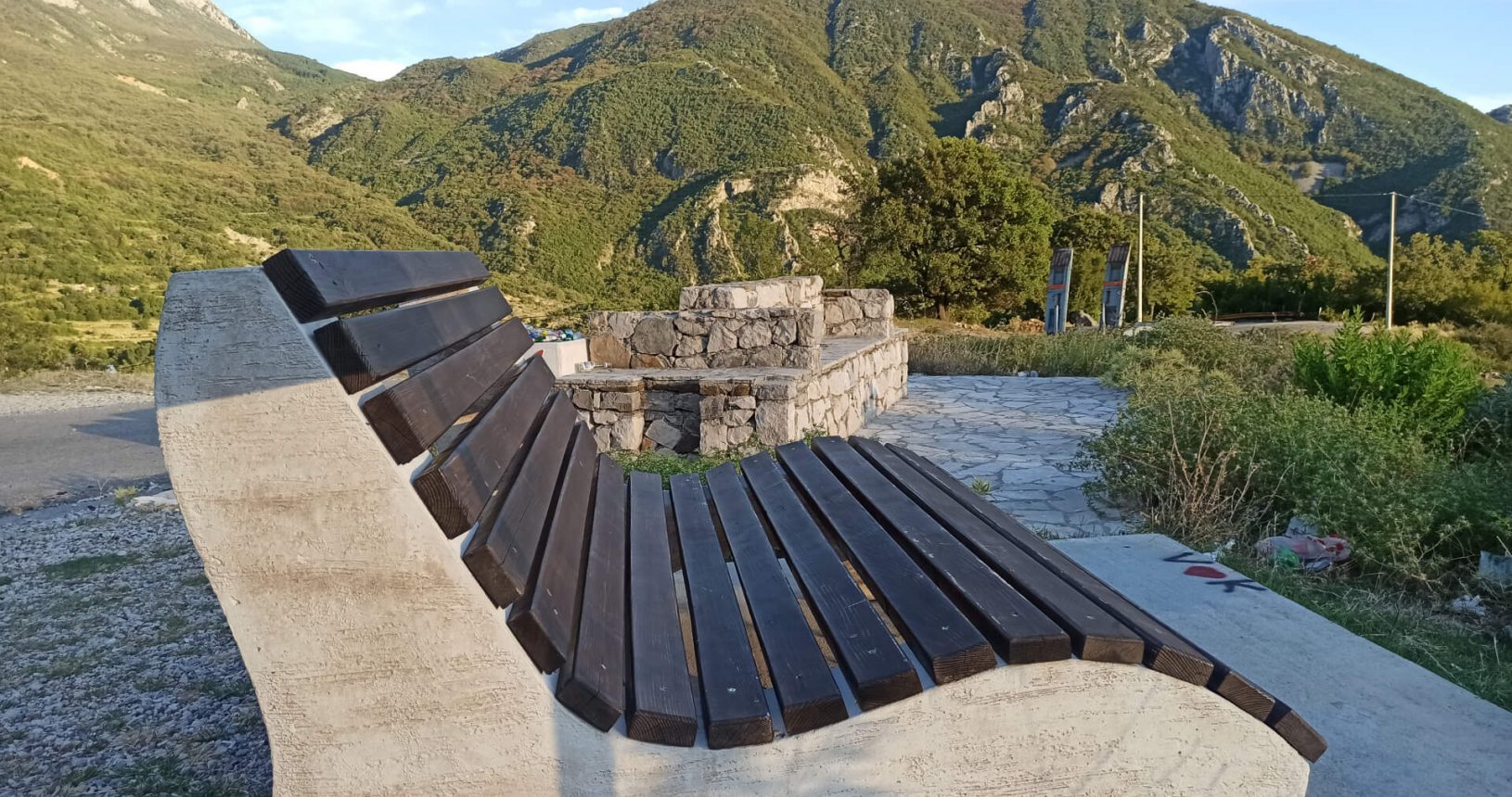 Beautiful bench at Viewpoint Tudjemili