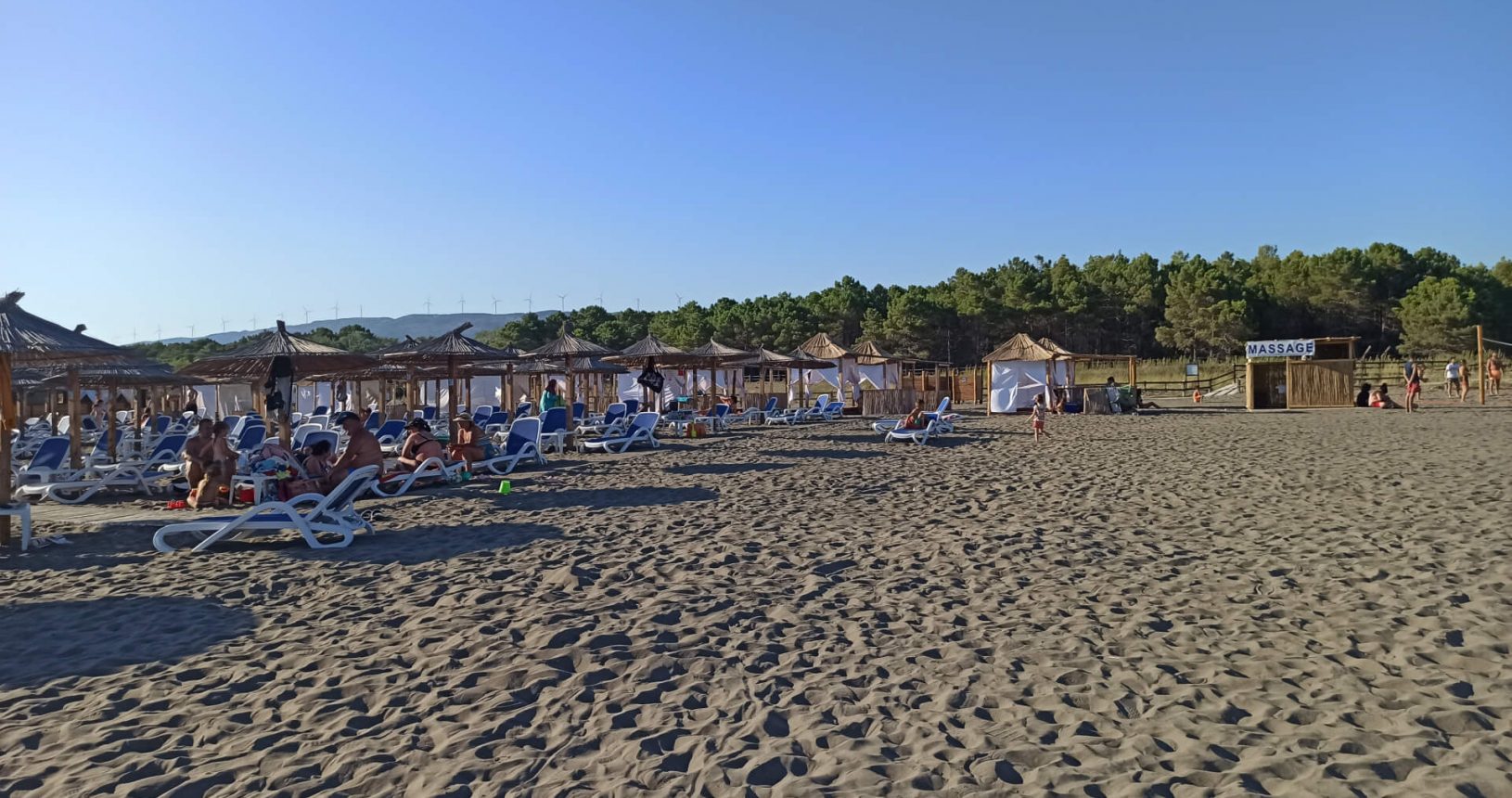 Europa Beach massage and loungers