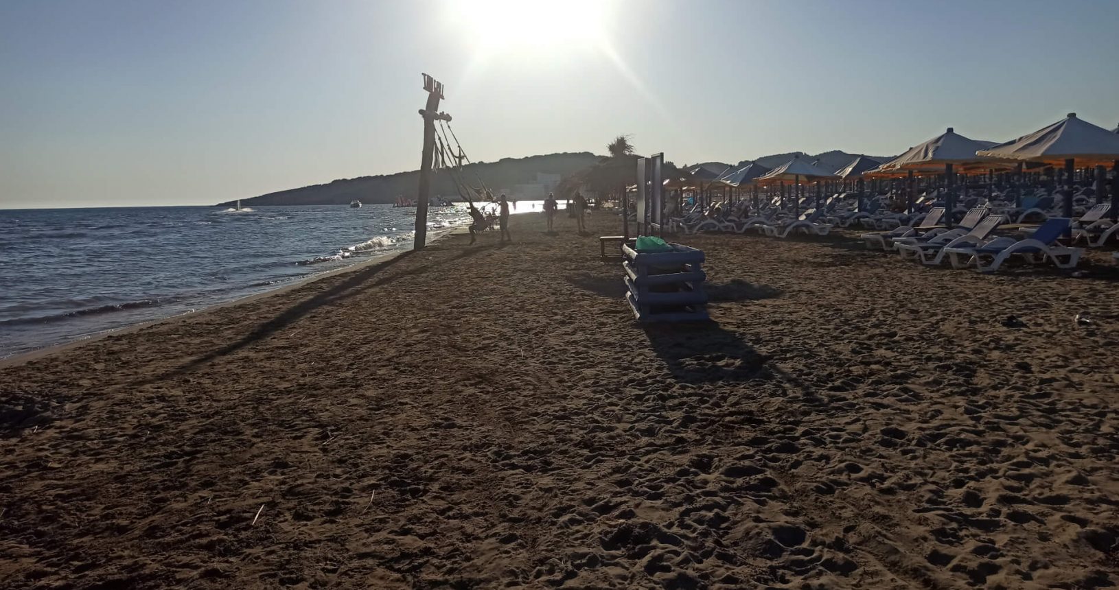 Sunny sea view of Toni Grill Beach