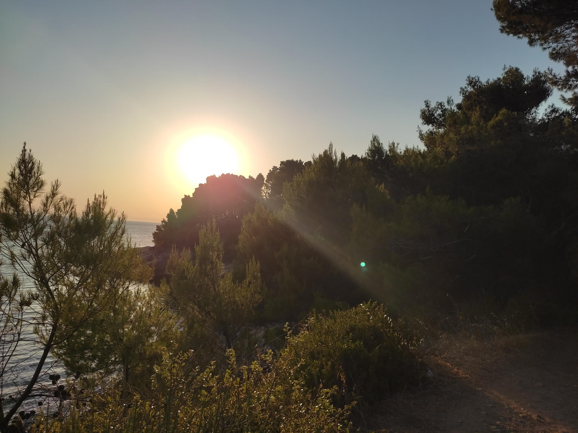 Sunlight highlights Ulcinj hiking trail
